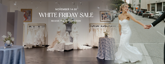 Annual White Friday Sale — 15% Off Gowns at Stardust & Lulu’s Bridal